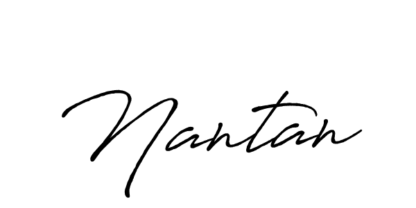 Make a beautiful signature design for name Nantan. With this signature (Antro_Vectra_Bolder) style, you can create a handwritten signature for free. Nantan signature style 7 images and pictures png