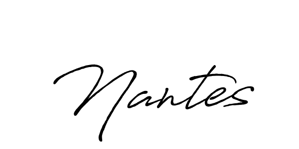 Create a beautiful signature design for name Nantes. With this signature (Antro_Vectra_Bolder) fonts, you can make a handwritten signature for free. Nantes signature style 7 images and pictures png