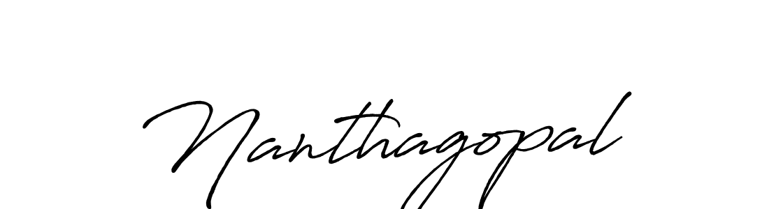 Nanthagopal stylish signature style. Best Handwritten Sign (Antro_Vectra_Bolder) for my name. Handwritten Signature Collection Ideas for my name Nanthagopal. Nanthagopal signature style 7 images and pictures png