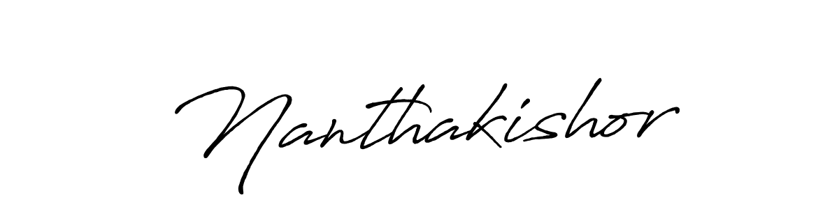 The best way (Antro_Vectra_Bolder) to make a short signature is to pick only two or three words in your name. The name Nanthakishor include a total of six letters. For converting this name. Nanthakishor signature style 7 images and pictures png