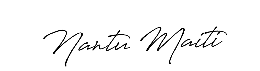 This is the best signature style for the Nantu Maiti name. Also you like these signature font (Antro_Vectra_Bolder). Mix name signature. Nantu Maiti signature style 7 images and pictures png