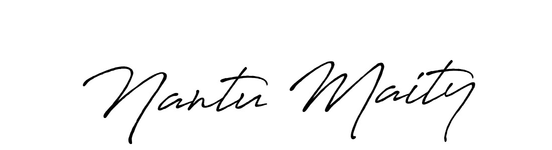 How to make Nantu Maity signature? Antro_Vectra_Bolder is a professional autograph style. Create handwritten signature for Nantu Maity name. Nantu Maity signature style 7 images and pictures png