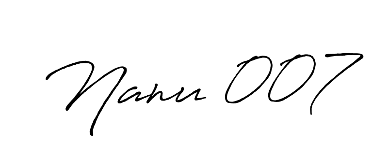 Here are the top 10 professional signature styles for the name Nanu 007. These are the best autograph styles you can use for your name. Nanu 007 signature style 7 images and pictures png