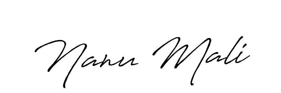 Design your own signature with our free online signature maker. With this signature software, you can create a handwritten (Antro_Vectra_Bolder) signature for name Nanu Mali. Nanu Mali signature style 7 images and pictures png