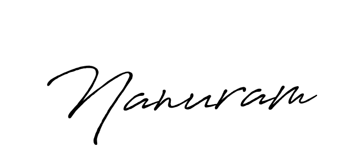 Make a beautiful signature design for name Nanuram. With this signature (Antro_Vectra_Bolder) style, you can create a handwritten signature for free. Nanuram signature style 7 images and pictures png