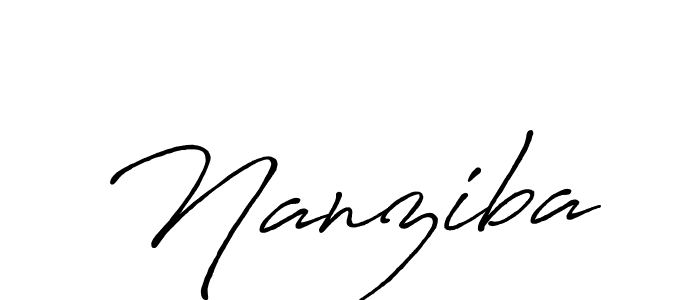 Create a beautiful signature design for name Nanziba. With this signature (Antro_Vectra_Bolder) fonts, you can make a handwritten signature for free. Nanziba signature style 7 images and pictures png