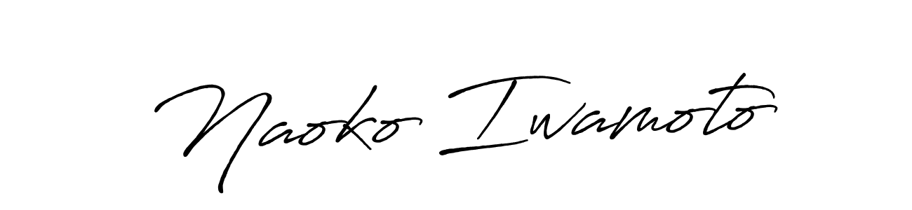 The best way (Antro_Vectra_Bolder) to make a short signature is to pick only two or three words in your name. The name Naoko Iwamoto include a total of six letters. For converting this name. Naoko Iwamoto signature style 7 images and pictures png