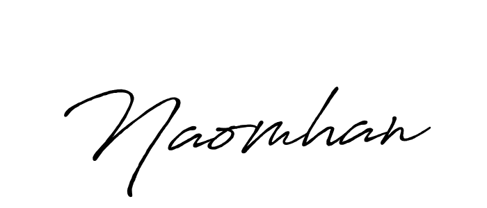 Naomhan stylish signature style. Best Handwritten Sign (Antro_Vectra_Bolder) for my name. Handwritten Signature Collection Ideas for my name Naomhan. Naomhan signature style 7 images and pictures png