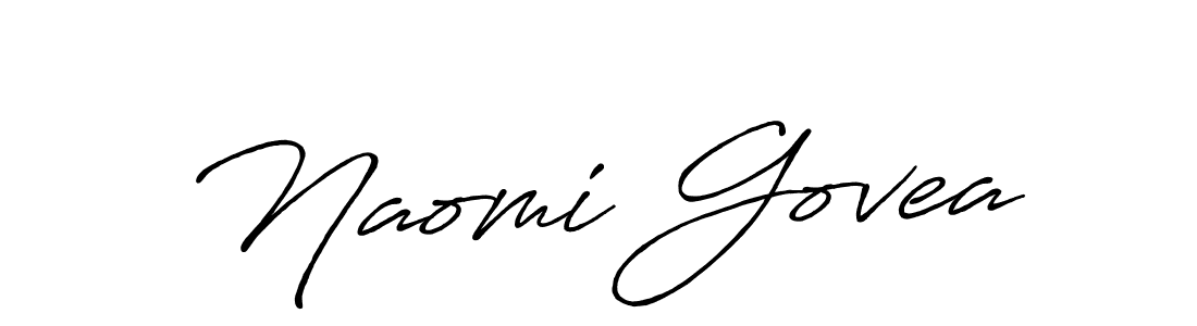 How to make Naomi Govea name signature. Use Antro_Vectra_Bolder style for creating short signs online. This is the latest handwritten sign. Naomi Govea signature style 7 images and pictures png