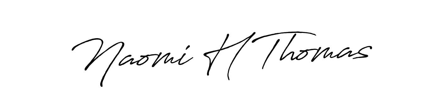 How to make Naomi H Thomas name signature. Use Antro_Vectra_Bolder style for creating short signs online. This is the latest handwritten sign. Naomi H Thomas signature style 7 images and pictures png