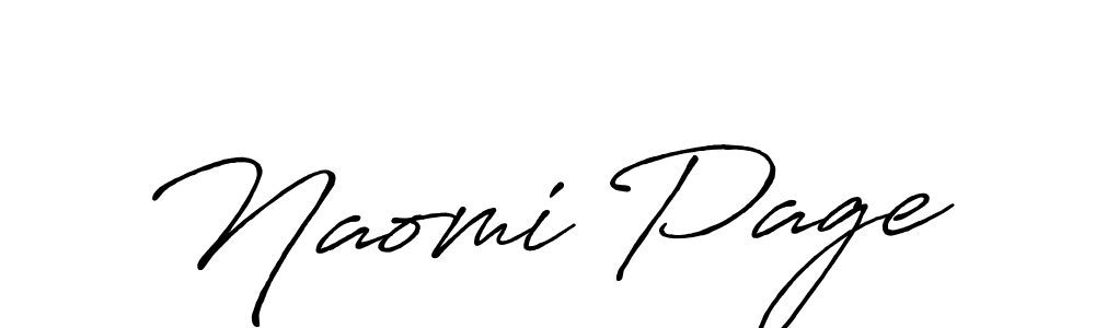 Make a beautiful signature design for name Naomi Page. With this signature (Antro_Vectra_Bolder) style, you can create a handwritten signature for free. Naomi Page signature style 7 images and pictures png