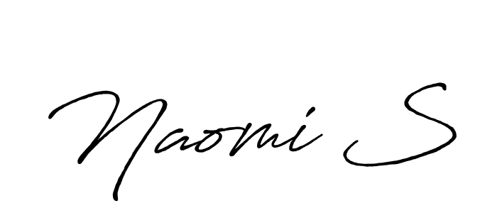 How to make Naomi S name signature. Use Antro_Vectra_Bolder style for creating short signs online. This is the latest handwritten sign. Naomi S signature style 7 images and pictures png