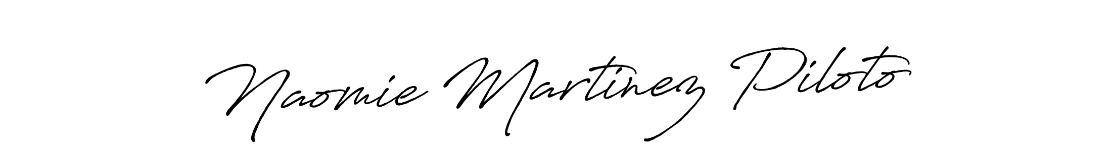 Make a beautiful signature design for name Naomie Martinez Piloto. With this signature (Antro_Vectra_Bolder) style, you can create a handwritten signature for free. Naomie Martinez Piloto signature style 7 images and pictures png