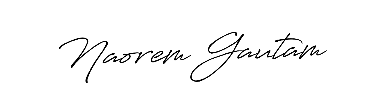 Create a beautiful signature design for name Naorem Gautam. With this signature (Antro_Vectra_Bolder) fonts, you can make a handwritten signature for free. Naorem Gautam signature style 7 images and pictures png