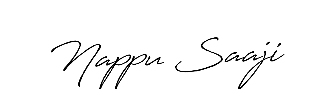 The best way (Antro_Vectra_Bolder) to make a short signature is to pick only two or three words in your name. The name Nappu Saaji include a total of six letters. For converting this name. Nappu Saaji signature style 7 images and pictures png