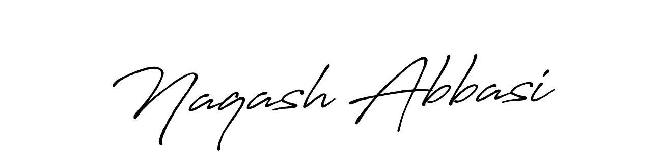 How to make Naqash Abbasi name signature. Use Antro_Vectra_Bolder style for creating short signs online. This is the latest handwritten sign. Naqash Abbasi signature style 7 images and pictures png