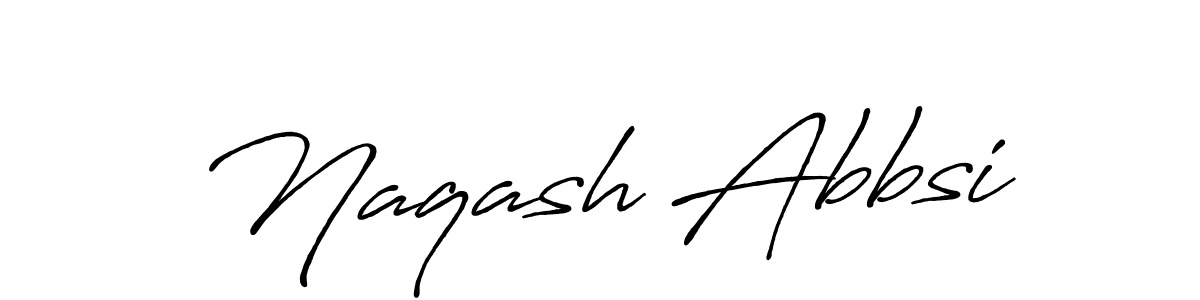 The best way (Antro_Vectra_Bolder) to make a short signature is to pick only two or three words in your name. The name Naqash Abbsi include a total of six letters. For converting this name. Naqash Abbsi signature style 7 images and pictures png
