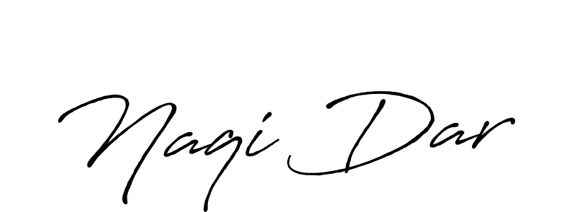 Make a beautiful signature design for name Naqi Dar. With this signature (Antro_Vectra_Bolder) style, you can create a handwritten signature for free. Naqi Dar signature style 7 images and pictures png