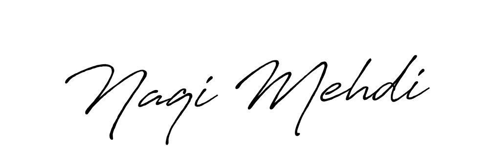 Use a signature maker to create a handwritten signature online. With this signature software, you can design (Antro_Vectra_Bolder) your own signature for name Naqi Mehdi. Naqi Mehdi signature style 7 images and pictures png