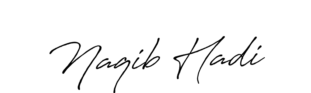 Use a signature maker to create a handwritten signature online. With this signature software, you can design (Antro_Vectra_Bolder) your own signature for name Naqib Hadi. Naqib Hadi signature style 7 images and pictures png