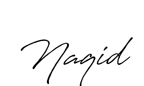 How to make Naqid name signature. Use Antro_Vectra_Bolder style for creating short signs online. This is the latest handwritten sign. Naqid signature style 7 images and pictures png