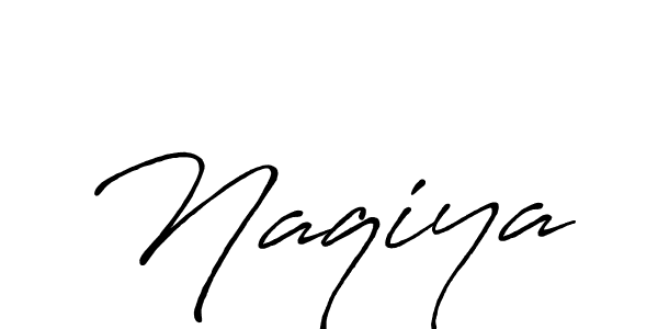 How to make Naqiya name signature. Use Antro_Vectra_Bolder style for creating short signs online. This is the latest handwritten sign. Naqiya signature style 7 images and pictures png
