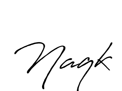 How to make Naqk signature? Antro_Vectra_Bolder is a professional autograph style. Create handwritten signature for Naqk name. Naqk signature style 7 images and pictures png