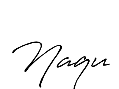 How to make Naqu signature? Antro_Vectra_Bolder is a professional autograph style. Create handwritten signature for Naqu name. Naqu signature style 7 images and pictures png