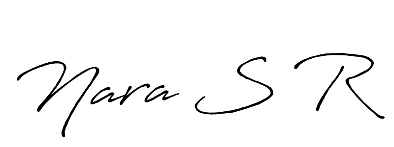 if you are searching for the best signature style for your name Nara S R. so please give up your signature search. here we have designed multiple signature styles  using Antro_Vectra_Bolder. Nara S R signature style 7 images and pictures png