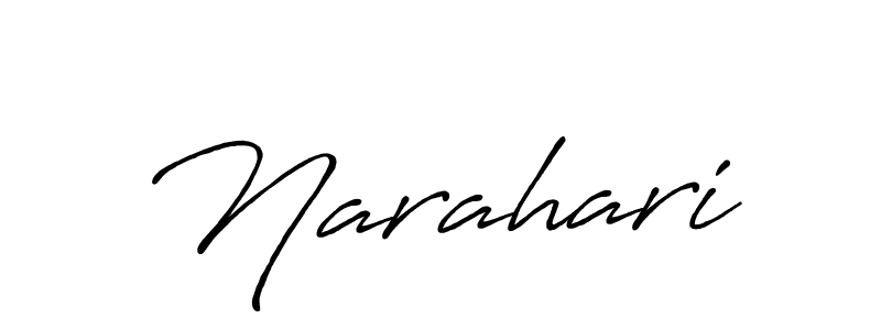 Make a beautiful signature design for name Narahari. Use this online signature maker to create a handwritten signature for free. Narahari signature style 7 images and pictures png