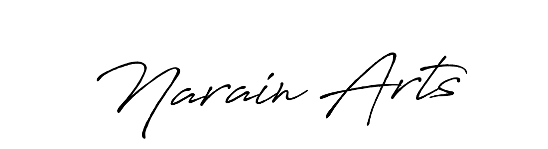 Narain Arts stylish signature style. Best Handwritten Sign (Antro_Vectra_Bolder) for my name. Handwritten Signature Collection Ideas for my name Narain Arts. Narain Arts signature style 7 images and pictures png