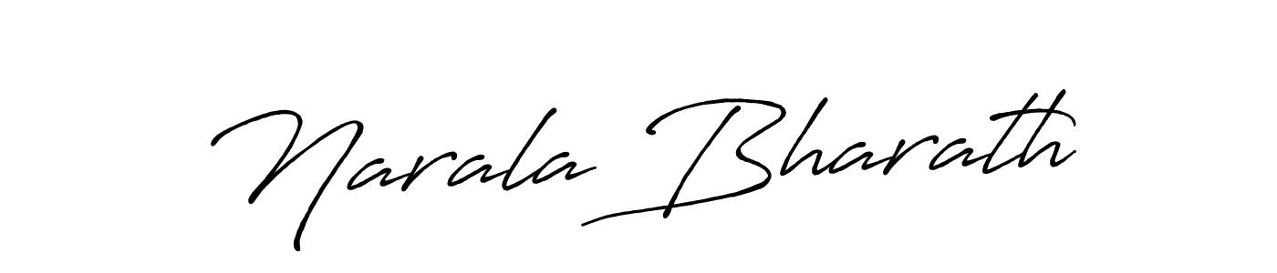 How to make Narala Bharath signature? Antro_Vectra_Bolder is a professional autograph style. Create handwritten signature for Narala Bharath name. Narala Bharath signature style 7 images and pictures png