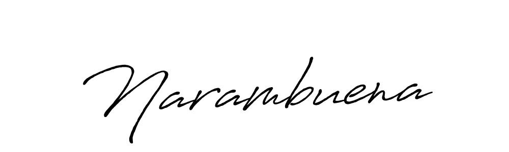 Create a beautiful signature design for name Narambuena. With this signature (Antro_Vectra_Bolder) fonts, you can make a handwritten signature for free. Narambuena signature style 7 images and pictures png