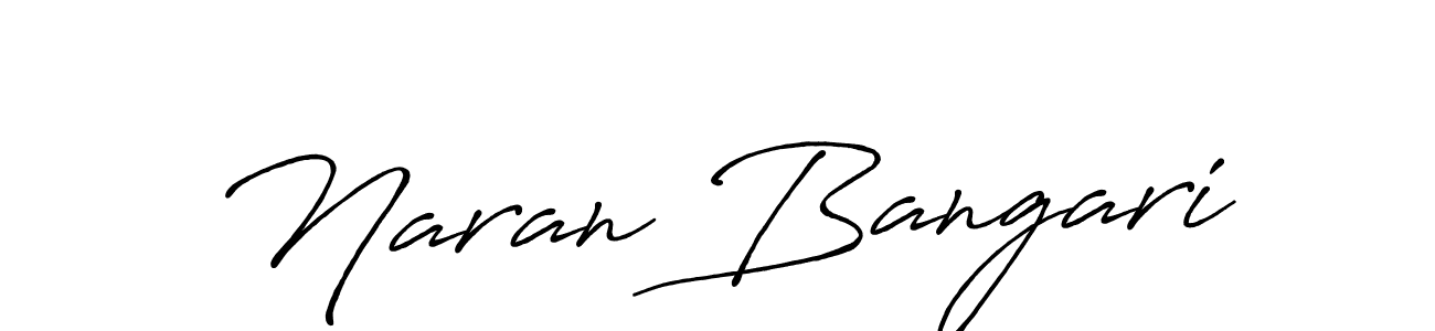 Use a signature maker to create a handwritten signature online. With this signature software, you can design (Antro_Vectra_Bolder) your own signature for name Naran Bangari. Naran Bangari signature style 7 images and pictures png