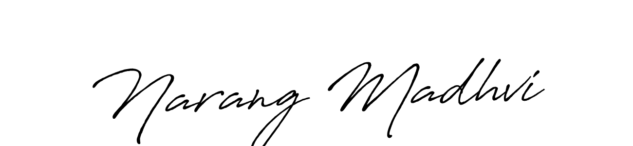 It looks lik you need a new signature style for name Narang Madhvi. Design unique handwritten (Antro_Vectra_Bolder) signature with our free signature maker in just a few clicks. Narang Madhvi signature style 7 images and pictures png