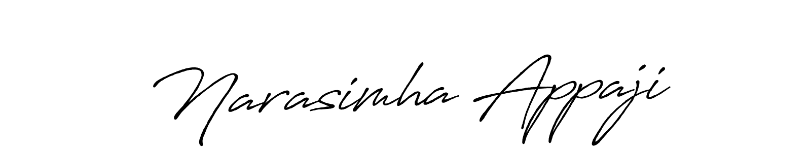 Antro_Vectra_Bolder is a professional signature style that is perfect for those who want to add a touch of class to their signature. It is also a great choice for those who want to make their signature more unique. Get Narasimha Appaji name to fancy signature for free. Narasimha Appaji signature style 7 images and pictures png