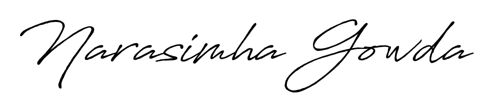 Try this chic Narasimha Gowda handwritten sign style. Using Antro_Vectra_Bolder font elements, it gives your name a sleek, memorable identity. Narasimha Gowda signature style 7 images and pictures png