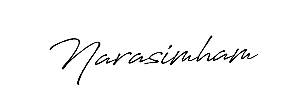 Use a signature maker to create a handwritten signature online. With this signature software, you can design (Antro_Vectra_Bolder) your own signature for name Narasimham. Narasimham signature style 7 images and pictures png