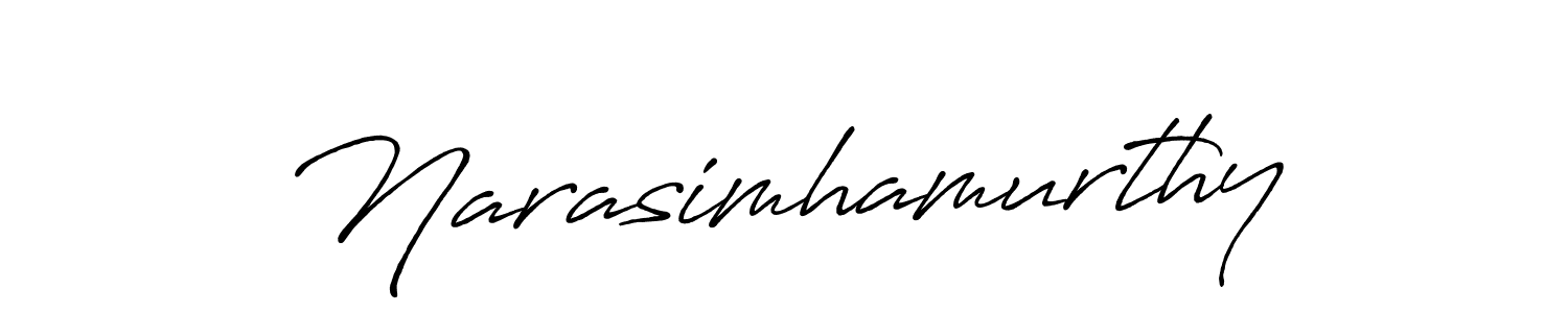 Use a signature maker to create a handwritten signature online. With this signature software, you can design (Antro_Vectra_Bolder) your own signature for name Narasimhamurthy. Narasimhamurthy signature style 7 images and pictures png