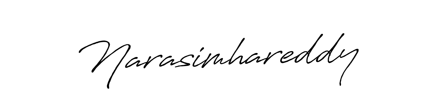 Use a signature maker to create a handwritten signature online. With this signature software, you can design (Antro_Vectra_Bolder) your own signature for name Narasimhareddy. Narasimhareddy signature style 7 images and pictures png