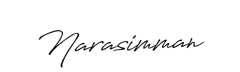 Make a beautiful signature design for name Narasimman. With this signature (Antro_Vectra_Bolder) style, you can create a handwritten signature for free. Narasimman signature style 7 images and pictures png