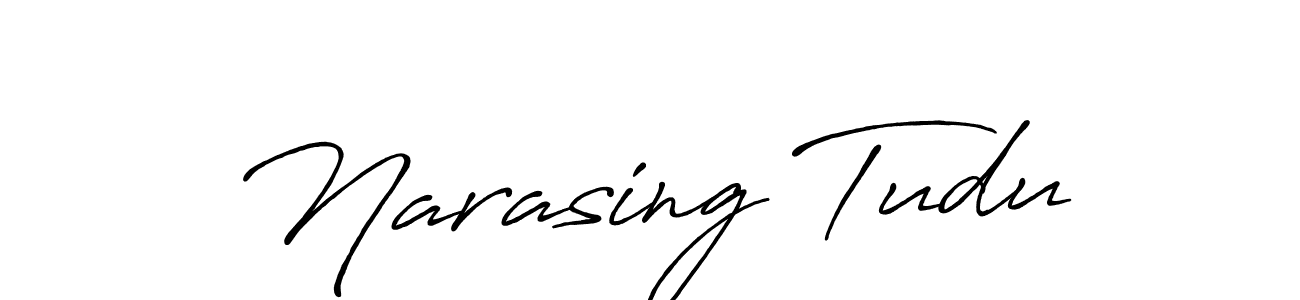 Narasing Tudu stylish signature style. Best Handwritten Sign (Antro_Vectra_Bolder) for my name. Handwritten Signature Collection Ideas for my name Narasing Tudu. Narasing Tudu signature style 7 images and pictures png