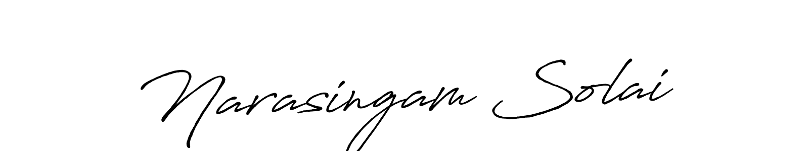 You should practise on your own different ways (Antro_Vectra_Bolder) to write your name (Narasingam Solai) in signature. don't let someone else do it for you. Narasingam Solai signature style 7 images and pictures png