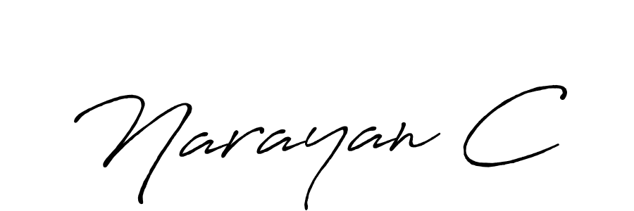 The best way (Antro_Vectra_Bolder) to make a short signature is to pick only two or three words in your name. The name Narayan C include a total of six letters. For converting this name. Narayan C signature style 7 images and pictures png