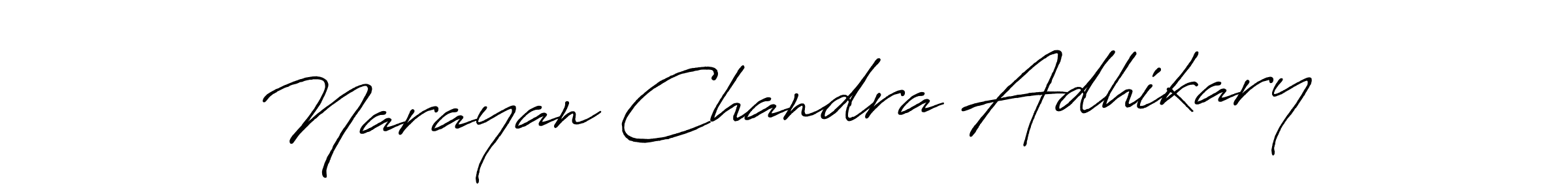 Design your own signature with our free online signature maker. With this signature software, you can create a handwritten (Antro_Vectra_Bolder) signature for name Narayan Chandra Adhikary. Narayan Chandra Adhikary signature style 7 images and pictures png