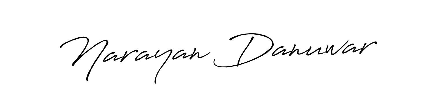 How to make Narayan Danuwar name signature. Use Antro_Vectra_Bolder style for creating short signs online. This is the latest handwritten sign. Narayan Danuwar signature style 7 images and pictures png