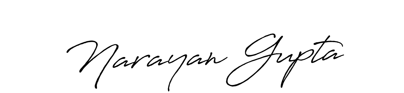 Design your own signature with our free online signature maker. With this signature software, you can create a handwritten (Antro_Vectra_Bolder) signature for name Narayan Gupta. Narayan Gupta signature style 7 images and pictures png