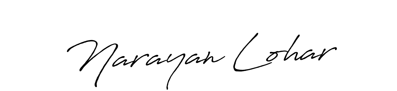 How to make Narayan Lohar name signature. Use Antro_Vectra_Bolder style for creating short signs online. This is the latest handwritten sign. Narayan Lohar signature style 7 images and pictures png