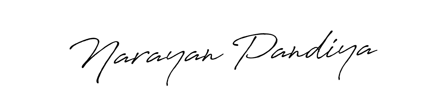 Make a beautiful signature design for name Narayan Pandiya. With this signature (Antro_Vectra_Bolder) style, you can create a handwritten signature for free. Narayan Pandiya signature style 7 images and pictures png