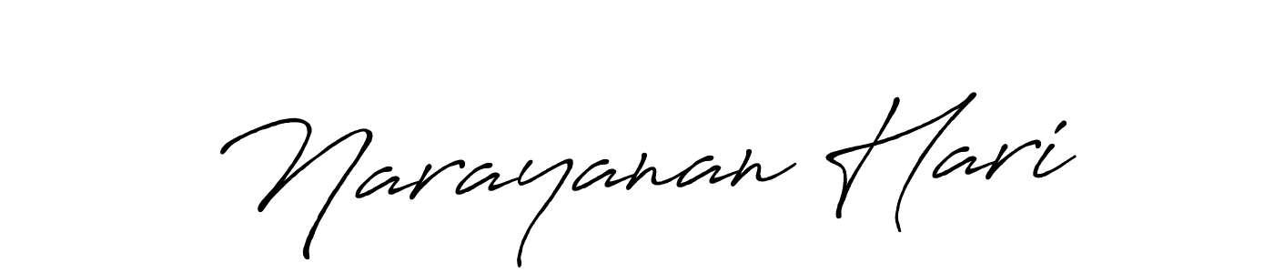 How to make Narayanan Hari name signature. Use Antro_Vectra_Bolder style for creating short signs online. This is the latest handwritten sign. Narayanan Hari signature style 7 images and pictures png